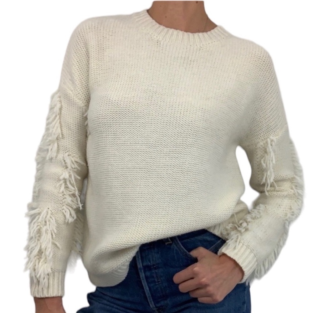 MAG By Magaschoni Long Sleeve Knit boho wo blend Sweater , boho, artsy, size M